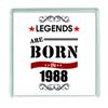 Ecool 10536 Legends are born in 1988 year acrylic drinks coaster