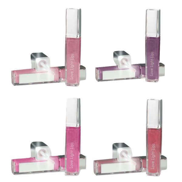 Love Light Lips | Lighted Lip Gloss with Mirror - 4 Luscious Colors |Gift|Holidays|Christmas|Bridal