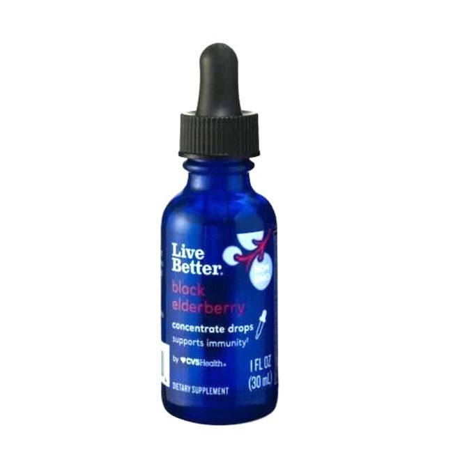 (NEW) LIVE BETTER ELDERBERRY LIQUID Concentrate Drops 1 Oz (30 ml) Exp 10/2024