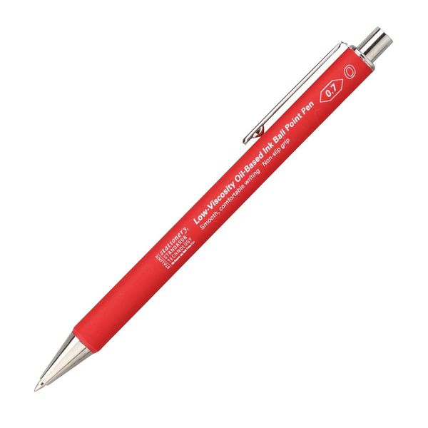 Nitoms S5112 STALOGY Low-Viscosity Oil-Based Ballpoint Pen, 0.03 inches (0.7 mm), Red