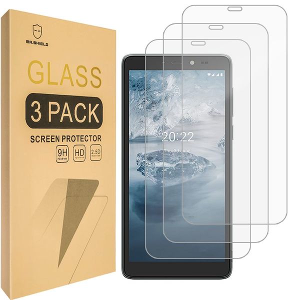 Mr.Shield Screen Protector For Nokia C2 2E / Nokia C2 2nd Edition [Tempered Glass] [9H Hardness] [3-Pack] Screen Protector