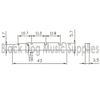 Black graphite Bass guitar top nut 4 string 43mm x 3.5mm