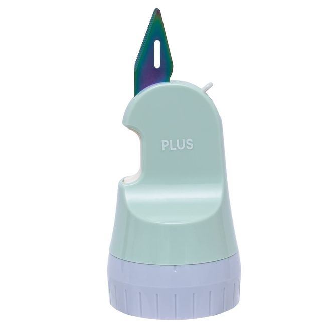 PLUS IS-580CM-15LE 40-988 Personal Information Protection Stamp Cutter Roller Keshipon Box Opener for 15th Anniversary Limited Pistachio Green [Single Use Type]