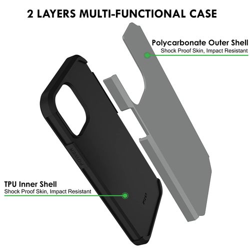 DuraSafe Cases for iPhone 11 PRO 2019 5.8 Inch A2160 A2217 A2215 Protective Reinforced Shockproof Corner TPU Case with Matte Finish Back- Grey