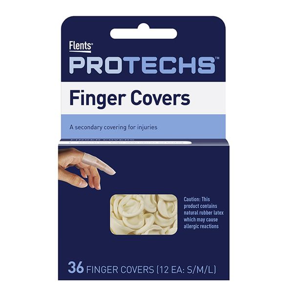 Flents First Aid Finger Cots, 36 Count, Protects Finger While Healing From Injury