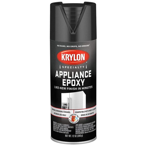 KRYLON K03206777 Spray Paint,Black,Gloss 54TJ79