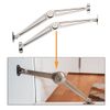 sourcing map Lid Support Hinge, 5.5 inch 1mm Material Thickness Lid Stay with Soft Close, 1 Pair