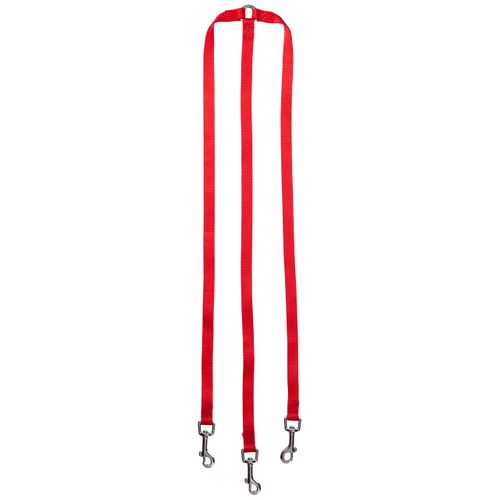 Zack & Zoey Nylon 3-Way Dog Leash Coupler, 24-Inch, Tomato Red