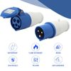16 Amp Caravan Hook Up Socket and Plug Set - Weatherproof Industrial Connector for Construction Sites - 2pcs