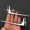 Extended Edition Auto-Seitenemblem-Aufkleber, Chrom-Metall, 3D-Design, Silber