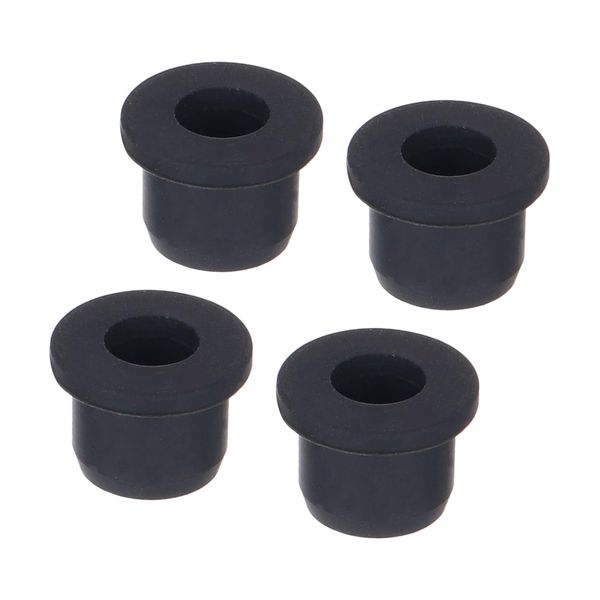 uxcell Rubber Grommets 17x8mm Seal Protection Cable Grommets Flexible Cable Pipe Black 4pcs