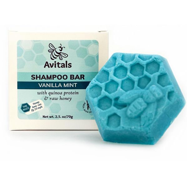 Vanilla Mint Shampoo Bar with Quinoa Protein & Raw Honey