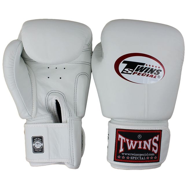 Twins Genuine Leather Boxing Gloves, red