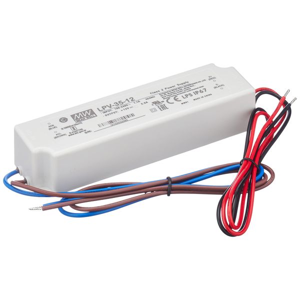 35W 12V 3A LPV-35-12,Mean Well, Waterproof LED Change Power Supply,Converter for Transformer,Switching Power Supply AC-DC