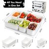 10 in 1 Large Snackle Box Container, Divided Serving Tray, Dishwasher Safe Tr...