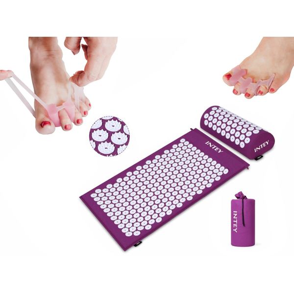 Acupressure Mat Purple & White & Toe Separator