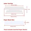 1InTheOffice Clear Hanging Folder Tabs and Inserts, Plastic Clear Tabs and Inserts, File Folder Tabs, 3-1/2" x 5/8", 100/Pack