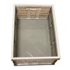 VR7 Folding storage crates with handles Stackable Plastic Storage Baskets for Home Kitchen Collapsible Storage Boxes Grey & White 5 Pack