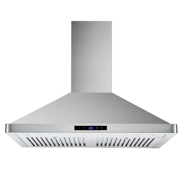 30inch Wall Mount Range Hood 700CFM Touch Control LED Stainless Steel 3-speed