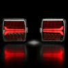 D-TECH 2Pcs 12V 24V Led Trailer Lights, Waterproof Trailer Tail lights,5Functions Rear Lights,ECE Approval