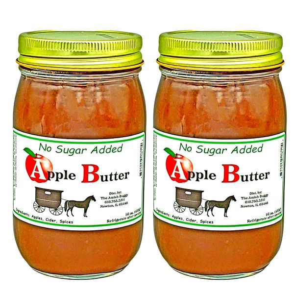 No Sugar Added Apple Butter, 2 Jars 16 Ounce