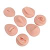 Piercing Practice Body Parts, Nose Tongue Model, 3D Flexible Simulation Ear Model Body Piercing Practice Model Silicone Body Parts for Novice (Light Skin Color)