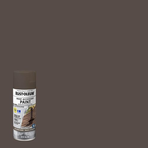 Rust-Oleum 285217 Roofing Accessory Coating Spray, 12 oz, Weathered Wood