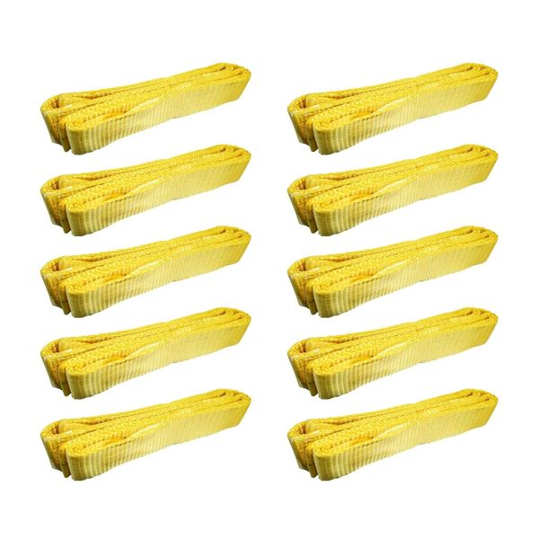 10 Pack 2" x 6ft Twisted Eye Web Sling Lifting Strap Industrial 3100 lbs
