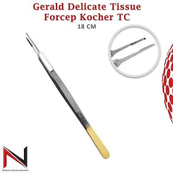 TC Gerald Delicate Tissue Forceps Kocher 18cm Dental & Surgical Lab Instruments