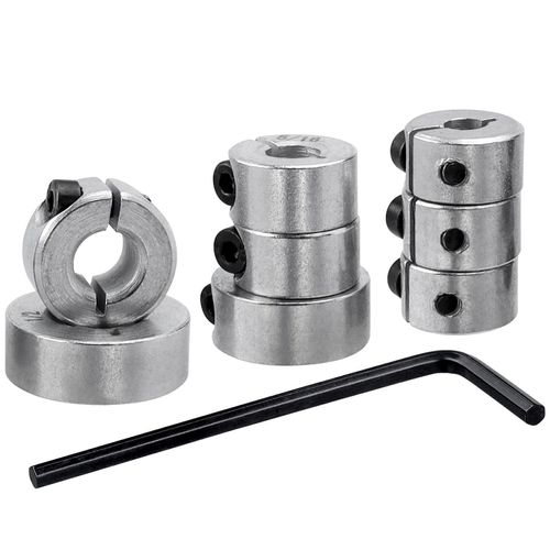 Mesee 8 Pieces Drill Bit Depth Stop Collar Rings, Carbon Steel Split Ring Drill Depth Limiter Collars Spacing Positioner Locator Drilling Limit Ring 1/2" 7/16" 3/8" 5/16" 1/4" 7/32" 3/16" 1/8"