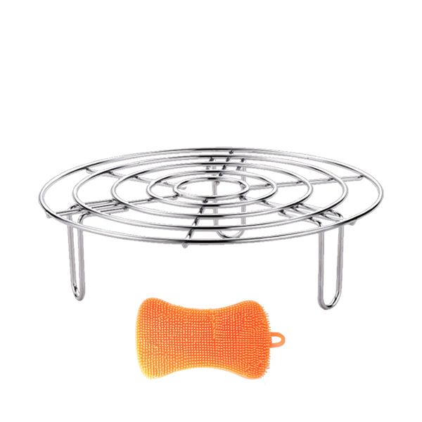 FANGZ Steamer Insert Cooking Stand Stainless Steel Insert Rack Round Cake Rack Steamer Rack Steamer Insert for Cooking Pots Pots Cake Grid Cooling Rack for Cooking Roasting Baking Grate (15.5)