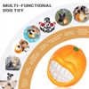 Hyzone Multi-Functional Dog Vocalizing Biting Teething Balls, Outdoor Interactive Teething Hand Throwing Balls (Orange)