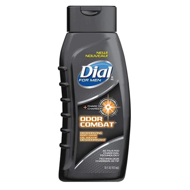 Dial For Men Body Wash Odor Combat 16 Ounce (473ml) (3 Pack)