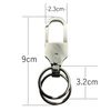 Eden E895 Keychain, Car, Motorcycle, Carabiner, Hook, Double Ring, Keyring, Men's Key Case, Silver, Silver