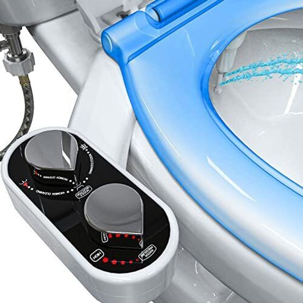 Clear Rear Bidet Attachment for Toilet - Get a Splash of Freshness w/Our