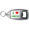 I Love Heart Monsters - Plastic Bottle Opener Key Ring