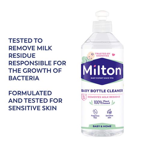 Milton Baby Bottle Cleaner 500ml – Specifically developed to remove all milk residue responsible for the growth of harmful bacteria