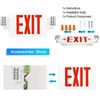 Spectsun 6 Packs Led Exit Light Red Exit Sign with Lighting Combo Battery Backup