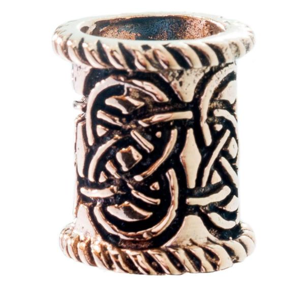 Windalf Keltischer Bartschmuck AJÂNI 14 mm Haarschmuck Pagan Keltischer Knoten edle Bronze