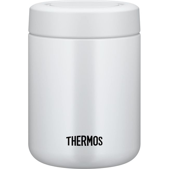 Thermos JBR-501 WHGY Vacuum Insulated Soup Jar, 16.9 fl oz (500 ml), White Gray, Standard Model, Hot & Cold Clean, Easy to Clean, Round Mouth Design