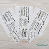 Yesallwas 6 Sheets Black English Character temporary tattoos unisex,Waterproof long lasting Fake Tattoos Stickers for kids girls teens Cool body Art Stickers