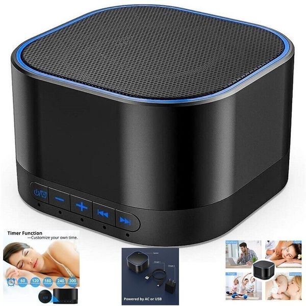 20 Sounds White Noise Sound Therapy Sleeping Aid AC USB Sleep Timer Machine Kids