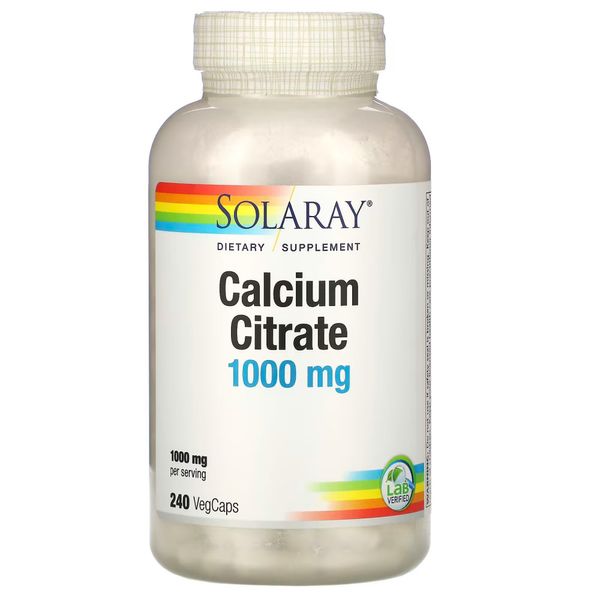 Solaray Calcium Citrate 250 mg Vegetarian Capsules 240 Tablets