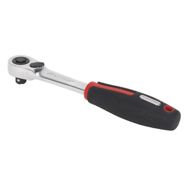 Sealey Ak8980 Ratchet Wrench 1/4In Sq Drive Compact Head 72T Flip Reverse