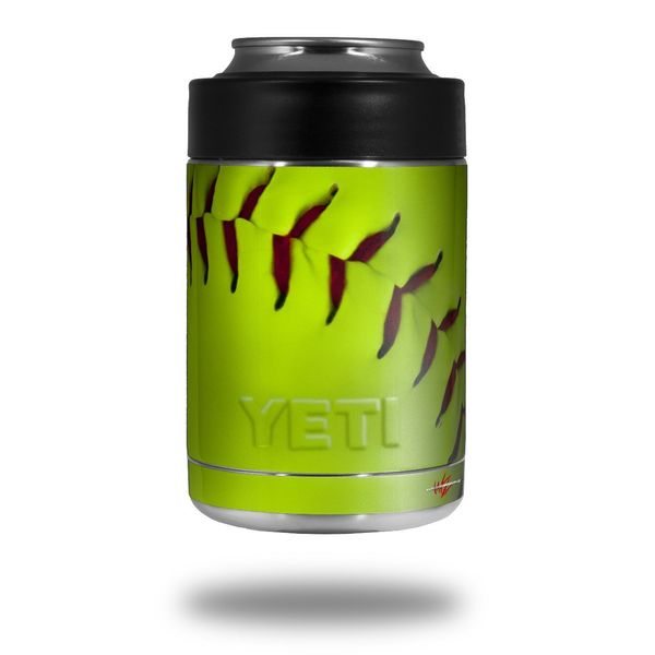 Softball - Decal Style Skin Wrap fits Yeti Rambler Colster and RTIC Can (Cooler NOT Included)