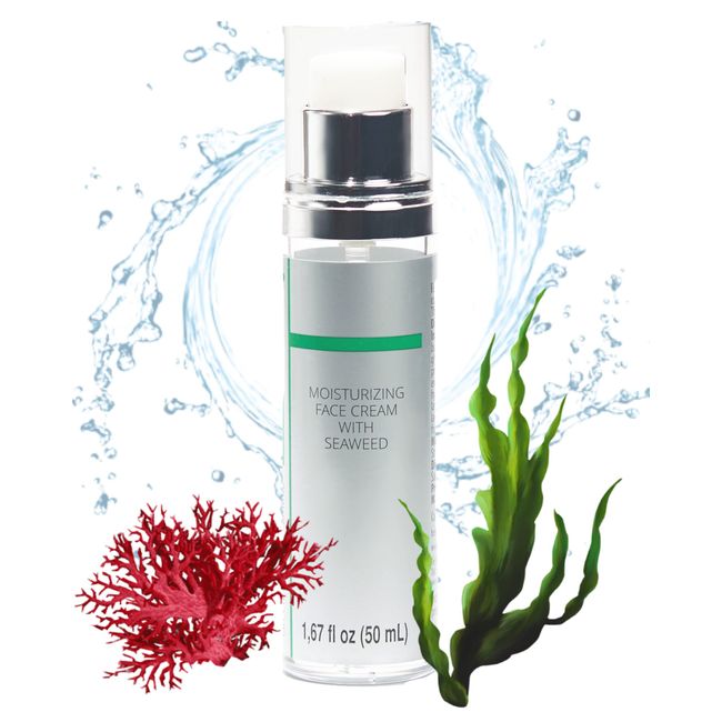 Moisturizing Seaweed Cream with Collagen & Hydrating Oils | Anti-inflammatory moisturizer | Improves skin microcirculation | Oil Control Moisturizer with seaweed