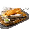 Genware Stainless Steel Rectangular Fryer Serving Basket 26 x 13 x 4.5cm, Single