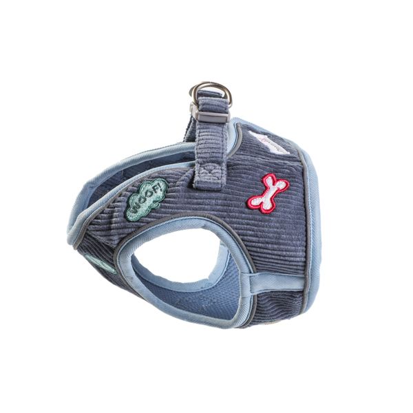 Doodlebone Dinky Dog Snappy Harness (Blue Cord, 2)