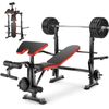 600lbs 6 in 1 Weight Bench Set with Squat Rack and Leg Developer Preacher Curl🏋