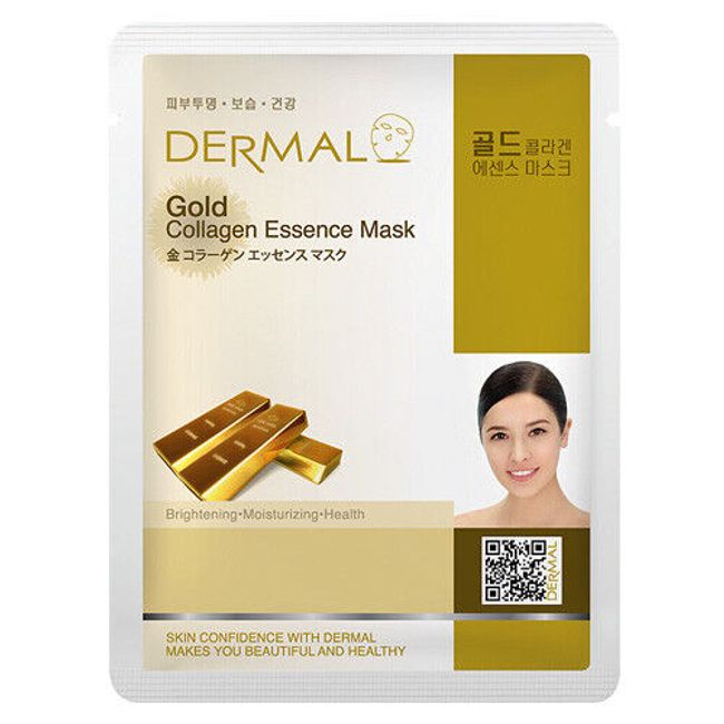 Dermal Mask 10 Pack GOLD Collagen Essence Mask Sheet 10 Sheets